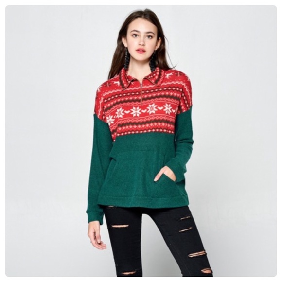 ❄️Snowflake printed Christmas top pullover - Picture 5 of 9